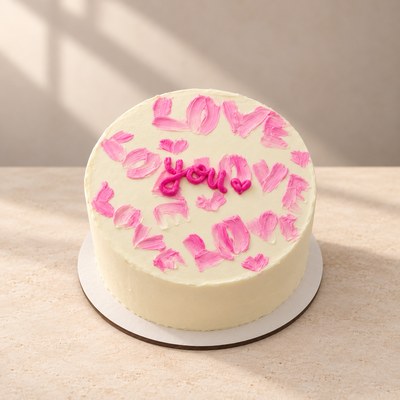 Love you — розовые мазки